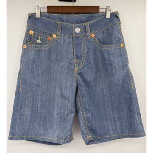 RARE Vintage Y2K True Religion Denim Look Swim Trunks 32 Surf Shorts 10" Inseam
